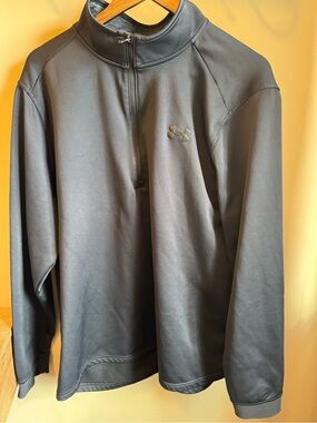Under Armour ColdGear 1/4 Zip Pullover Black Fleece Lined Men’s XXL Loose Fit
